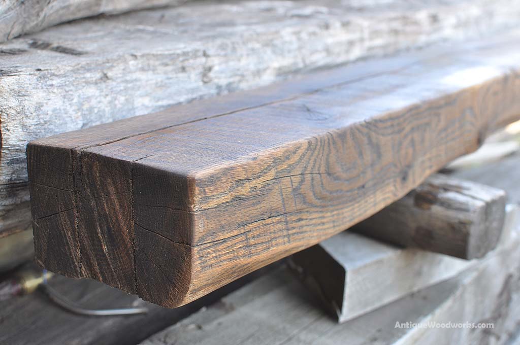 Red Oak 4x6 Circle Sawn Mantel Beam - Antique Woodworks