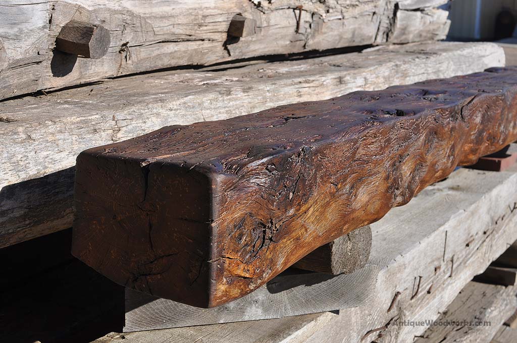 Dark 1830s Rustic Log Cabin Fireplace Mantel 7 Antique Woodworks Dark 1830s Rustic Log Cabin Fireplace Mantel 7